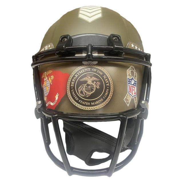 Joe Burrow Autographed Bengals STS Marines Ed. Speed Authentic Helmet Fanatics