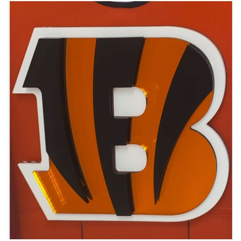 Joe Burrow Autographed Bengals 35" x 43" Framed Orange Nike Limited Jersey Fanatics