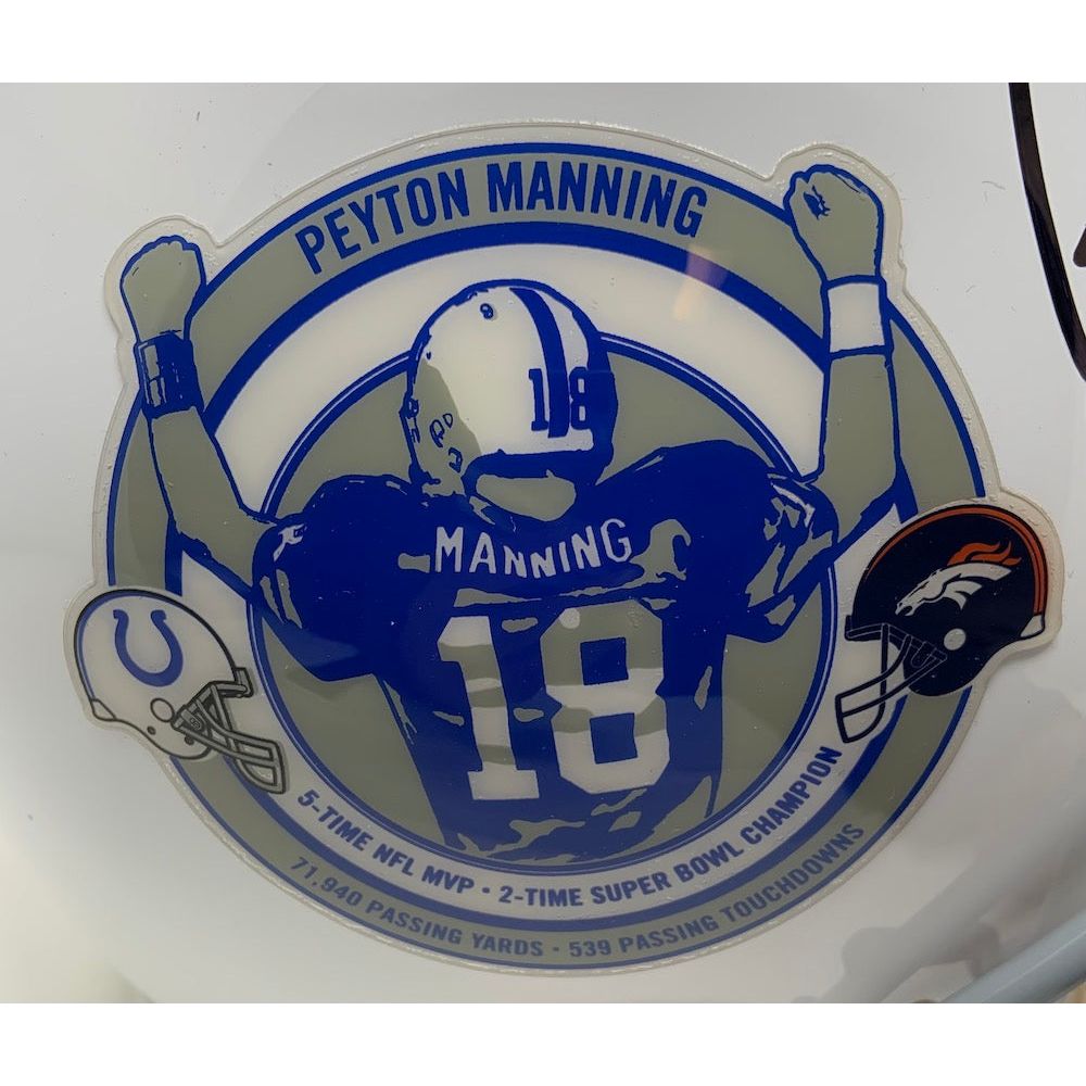 PEYTON MANNING Autographed Denver Broncos/Indianapolis Colts Commemorative Retirement Pro-Line Helmet FANATICS