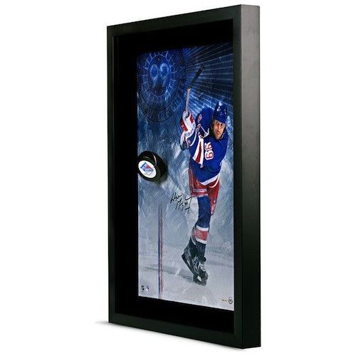 WAYNE GRETZKY Signed New York Rangers Slap Shot Break Through Photo UDA