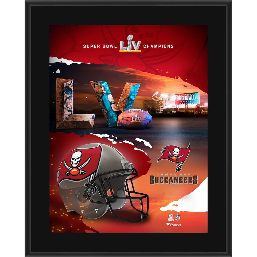 TAMPA BAY BUCCANEERS Super Bowl LV Champions 10" x 13" Team Plaque