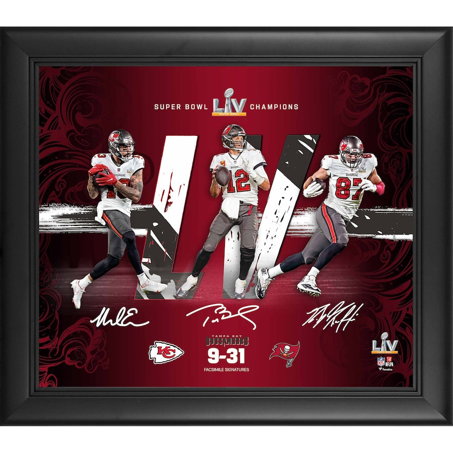 TAMPA BAY BUCCANEERS Super Bowl LV Champions Framed 15" x 17" Collage