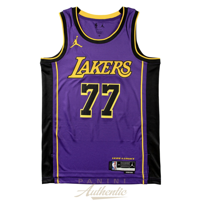 Luka Doncic Autographed Los Angeles Lakers Purple Nike Swingman Jersey Panini