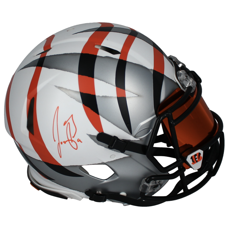 Joe Burrow Autographed Cincinnati Bengals FSM Ripped Authentic Helmet Fanatics