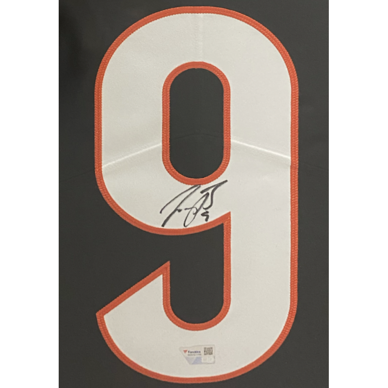 Joe Burrow Autographed Bengals Framed Black Nike Elite Authentic Jersey Fanatics