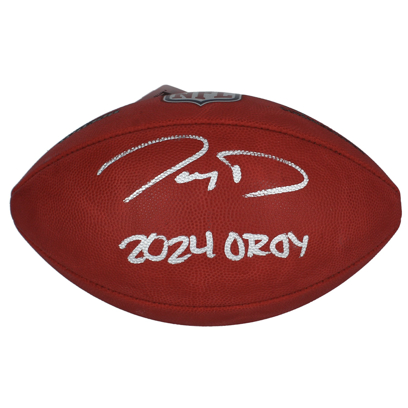Jayden Daniels Autographed "24 OROY" Washington Commanders Official NFL Football Fanatics