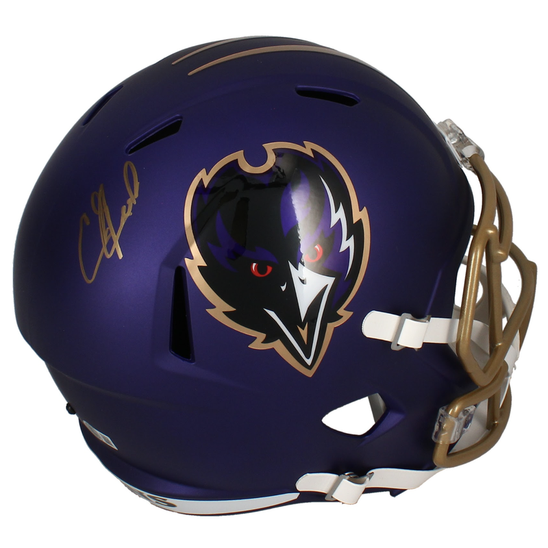 Ed Reed Autographed Ravens 2024 Alternate Full Size Speed Helmet Beckett