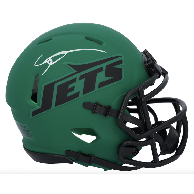 Ahmad Sauce Gardner Autographed Jets 'RAVE' Mini Speed Helmet Fanatics