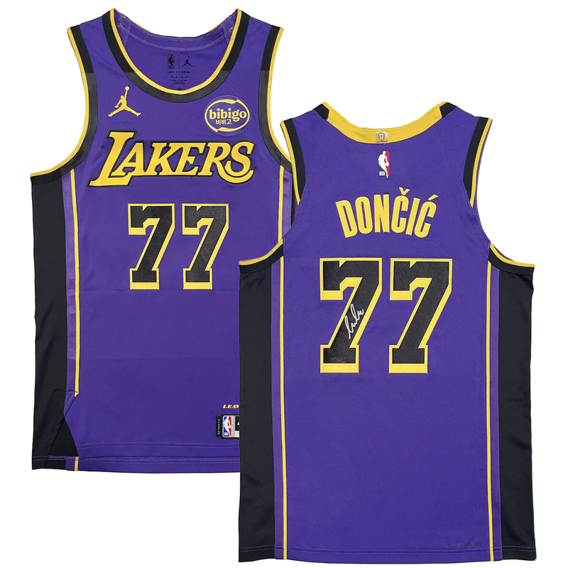 Luka Doncic Autographed Los Angeles Lakers Purple Nike Authentic Jersey Panini