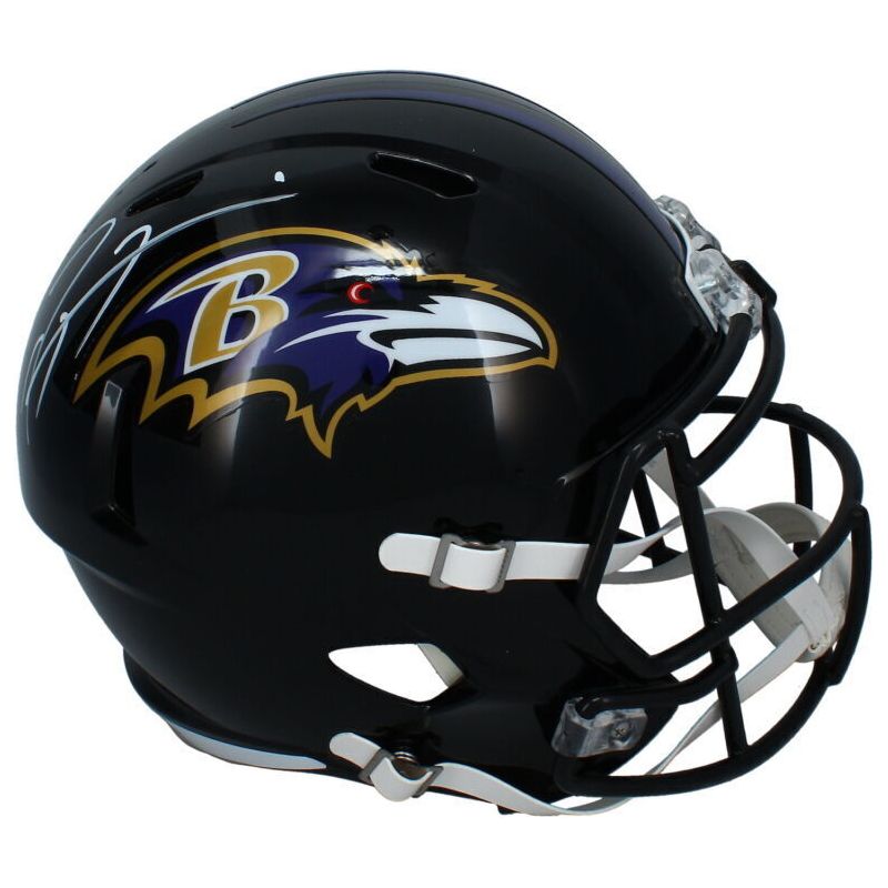 Ray Lewis Autographed Baltimore Ravens Speed Full Size Helmet Beckett Witnessed