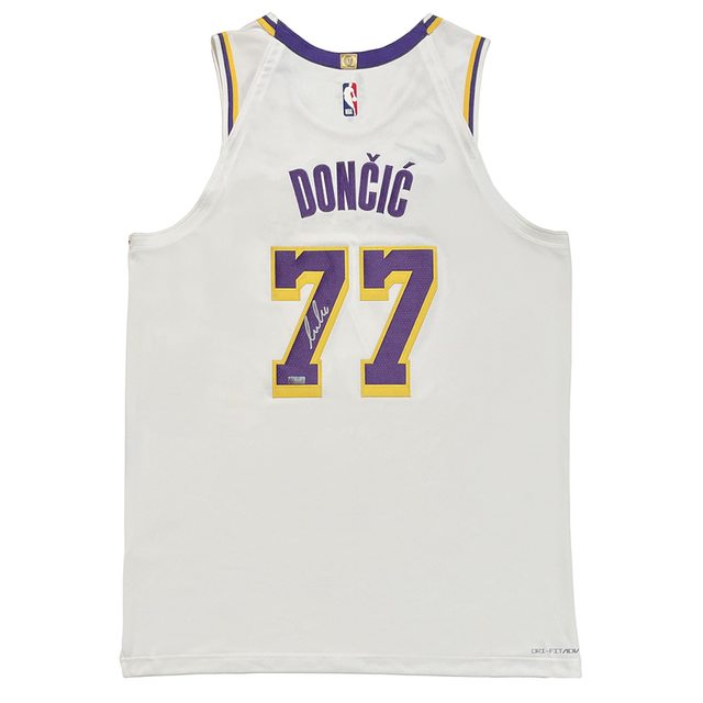 Luka Doncic Autographed Los Angeles Lakers White Nike Authentic Jersey Panini