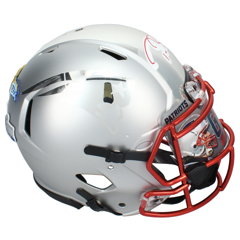 Tom Brady Autographed Patriots ECC Two Color Chrome Speed Helmet Fanatics