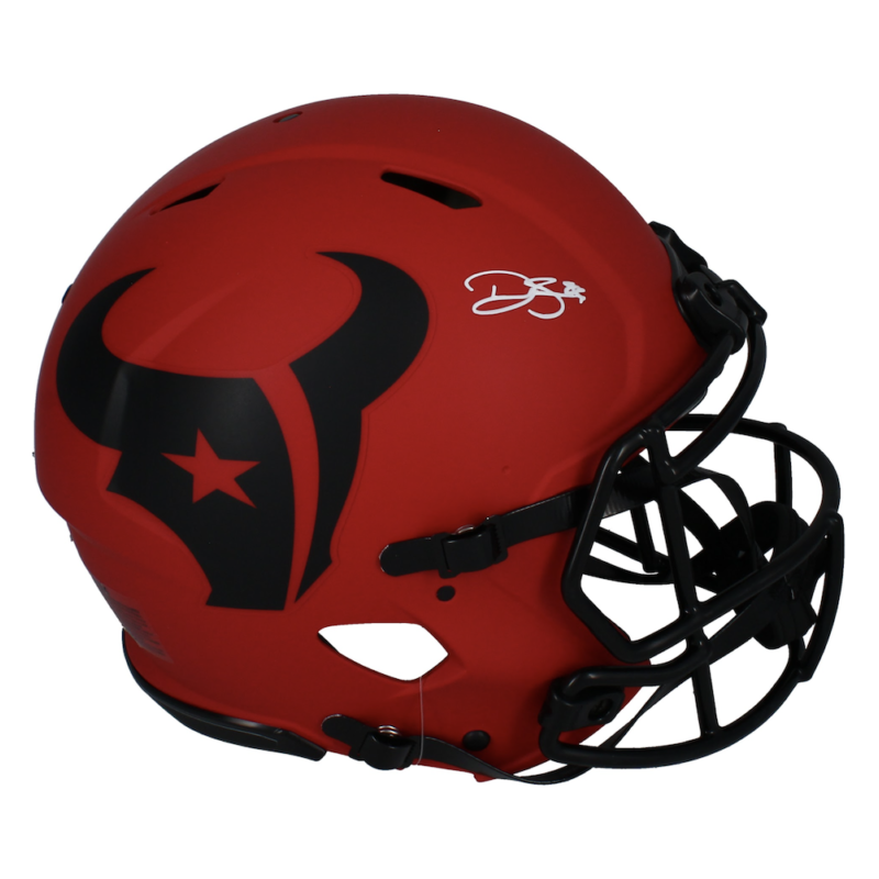 Dalton Schultz Autographed Houston Texans Rave Authentic Speed Helmet Beckett