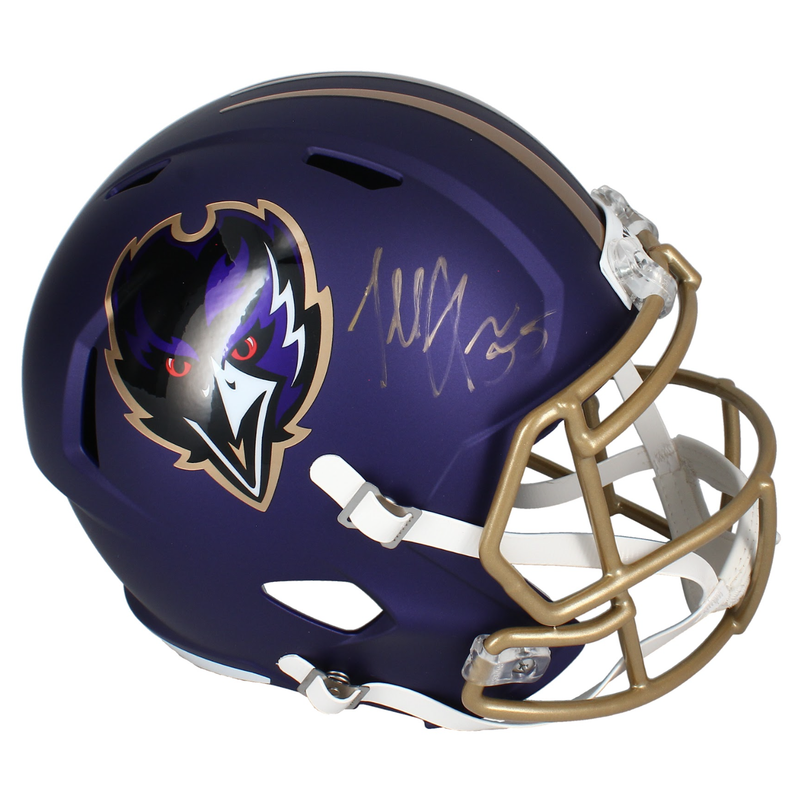 Terrell Suggs Autographed Baltimore Ravens Alternate 2024 Full Size Speed Helmet Beckett