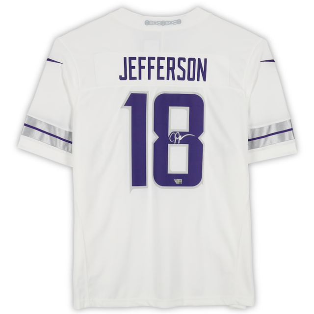 Justin Jefferson Autographed Vikings White Nike Vapor F.U.S.E. Jersey Fanatics
