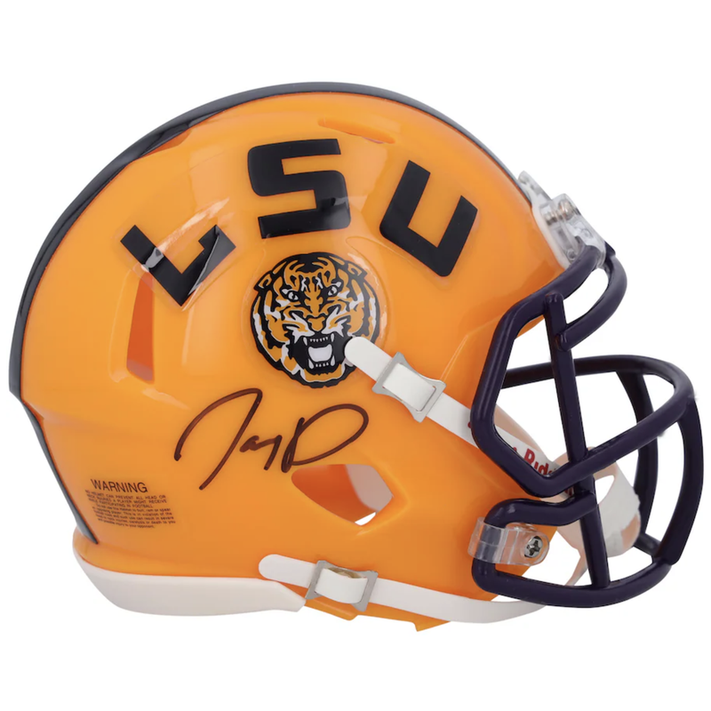 Jayden Daniels Autographed LSU Tigers Mini Speed Helmet Fanatics