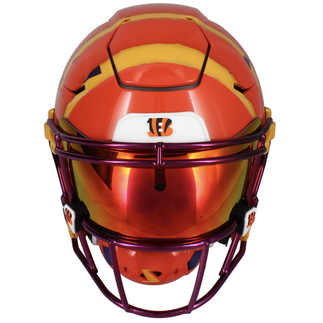 Joe Burrow Autographed Bengals / LSU Hand Painted Speed Flex Helmet Fanatics