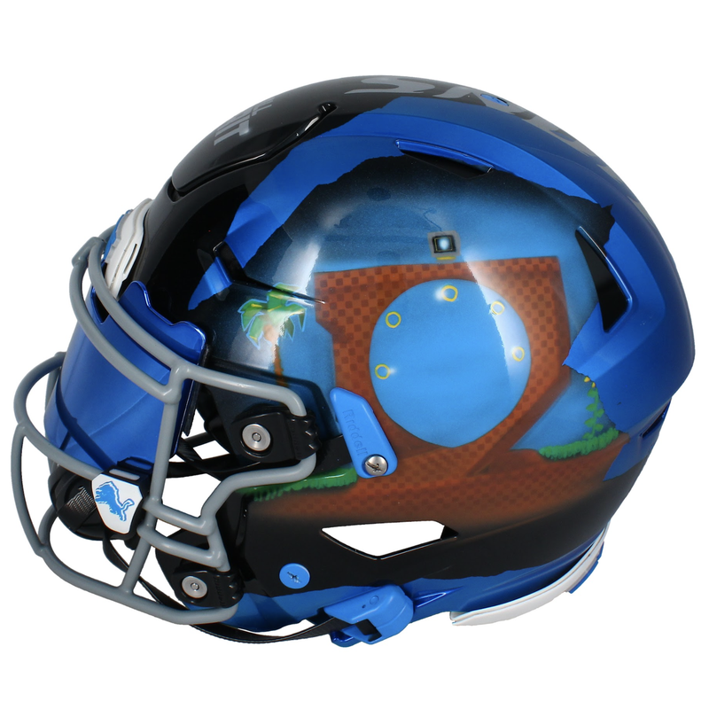 Jahmyr Gibbs & David Montgomery Signed Detroit Lions Ripped Speedflex Helmet Fanatics