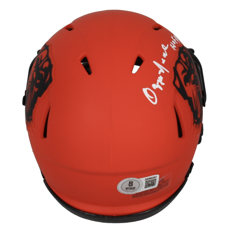 Ozzie Newsome Autographed "HOF 99" Browns 'RAVE' Mini Speed Helmet Beckett