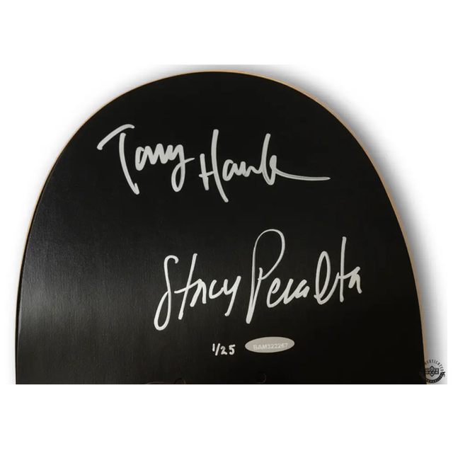 Tony Hawk & Stacy Peralta Autographed Powell Peralta Ripper Skateboard Deck UDA