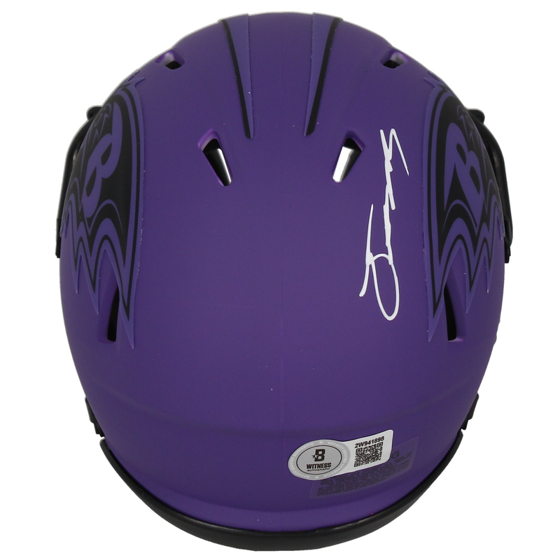 Zay Flowers Autographed Baltimore Ravens 'RAVE' Mini Speed Helmet Beckett