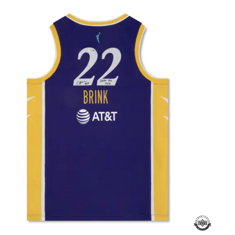 Cameron Brink Autographed & Inscr 2024 LA Sparks Purple Explorer Nike Jersey UDA