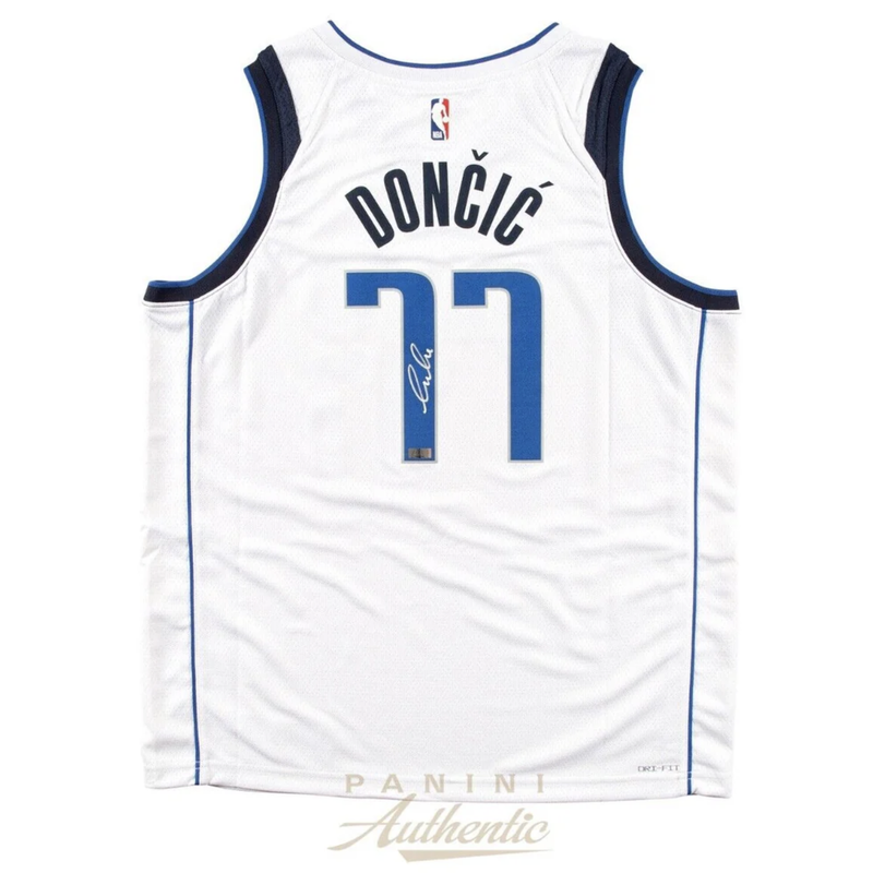 Luka Doncic Autographed Dallas Mavericks White Nike Swingman Jersey Panini