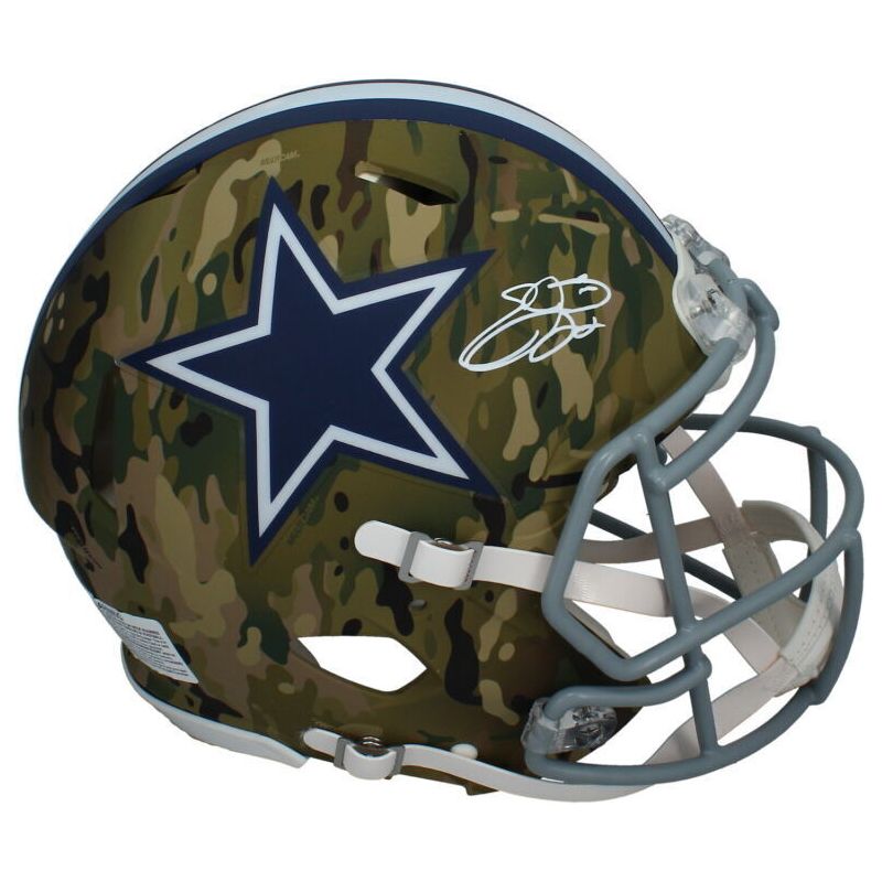 Emmitt Smith Autographed Cowboys Speed Camo Authentic Helmet Beckett