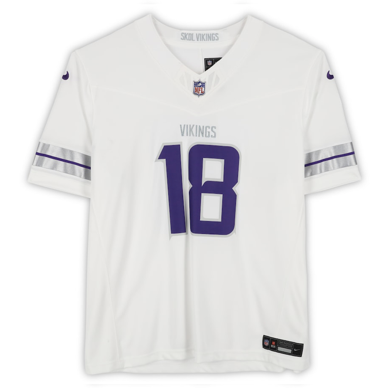 Justin Jefferson Autographed Vikings White Nike Vapor F.U.S.E. Jersey Fanatics