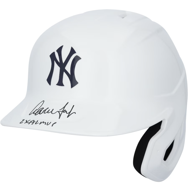 Aaron Judge Autographed "2x AL MVP" Yankees Chrome Batting Helmet Fanatics