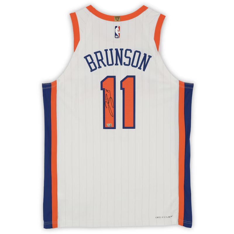 Jalen Brunson Autographed New York Knicks Authentic Nike City Edition Jersey Fanatics