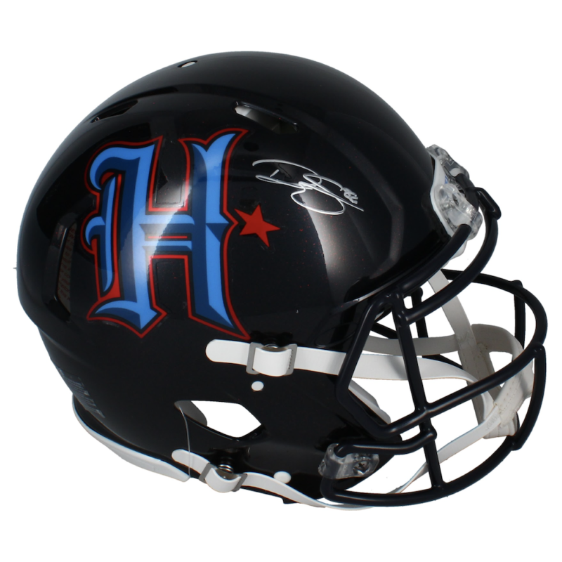 Dalton Schultz Autographed Houston Texans H-Town Authentic Speed Helmet Beckett