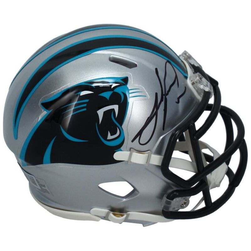 Julius Peppers Autographed Carolina Panthers Mini Speed Helmet Beckett