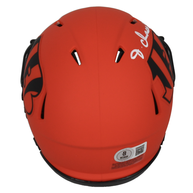 Ja'Marr Chase Autographed Bengals 'RAVE' Mini Speed Helmet Beckett