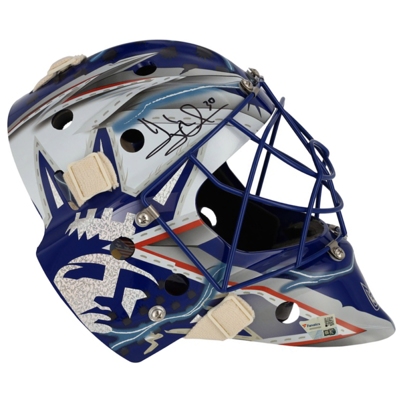 Henrik Lundqvist Autographed Rangers Statue of Liberty Replica Mask Fanatics