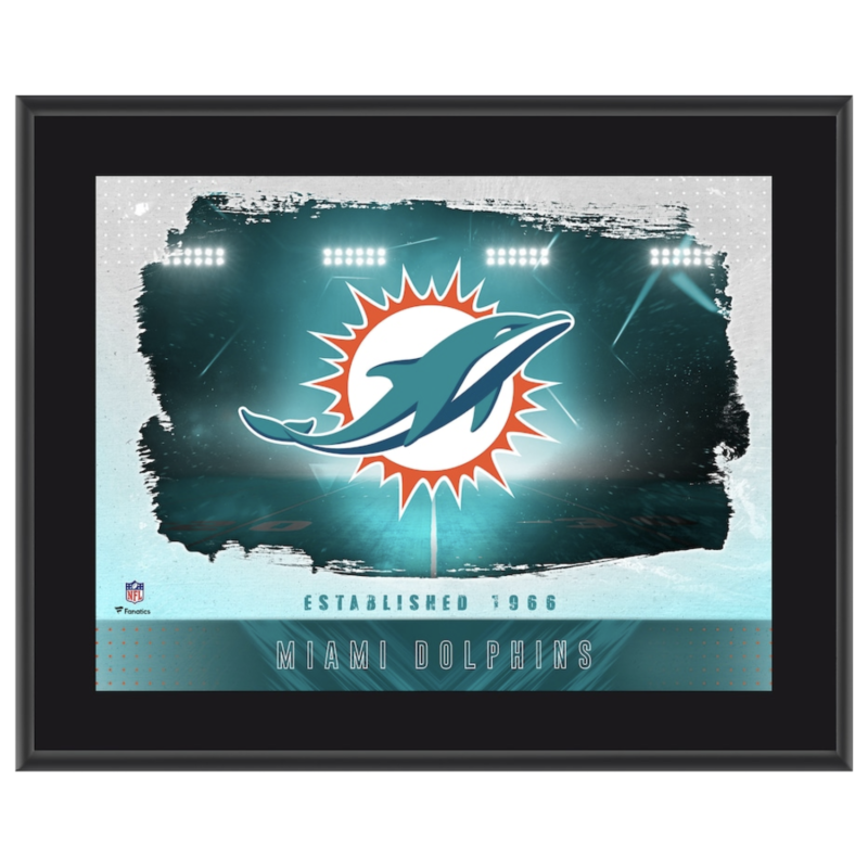 Miami Dolphins 10.5" x 13" Team Logo Sublimated Plaque