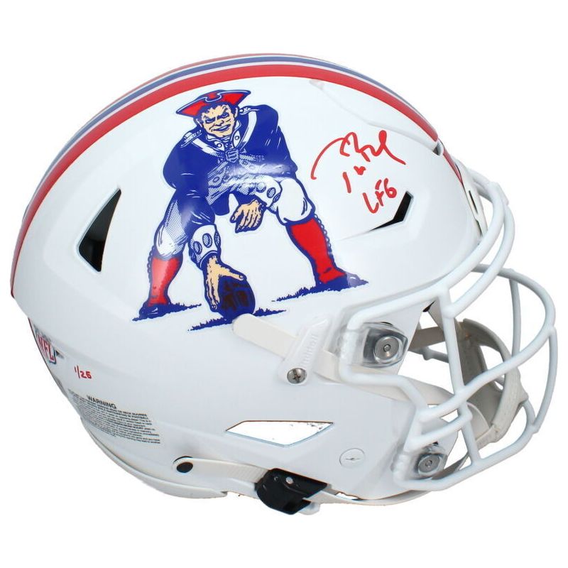 Tom Brady Autographed "LFG" Patriots Throwback SpeedFlex Helmet Fanatics LE 1/25