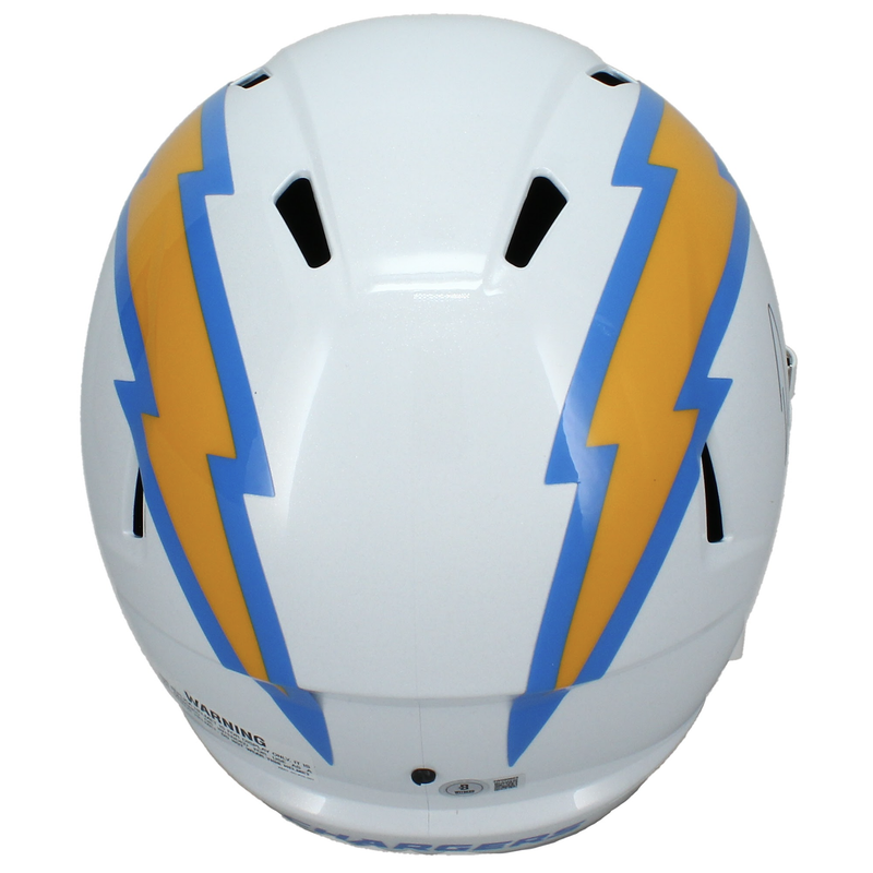 Omarion Hampton Autographed Los Angeles Chargers Full Size Speed Helmet Beckett