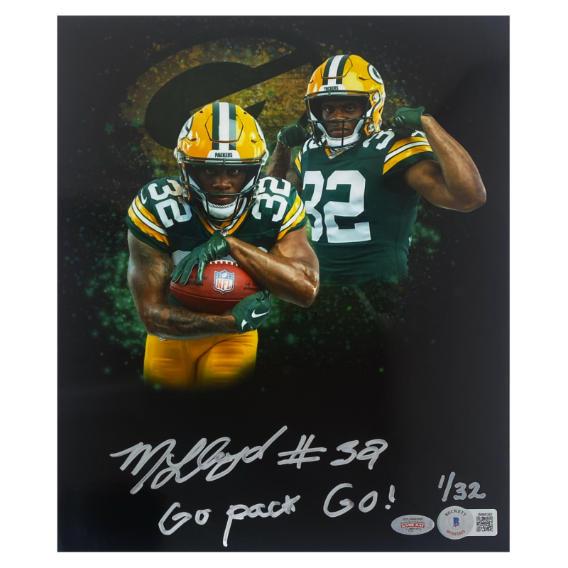 MarShawn Lloyd Autographed "Go Pack Go" 8 x 10 Photo Collage Beckett GDL LE 1/32