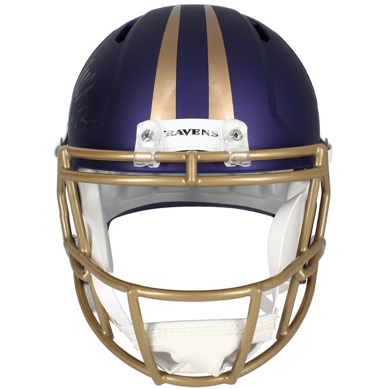 Terrell Suggs Autographed Baltimore Ravens Alternate 2024 Full Size Speed Helmet Beckett