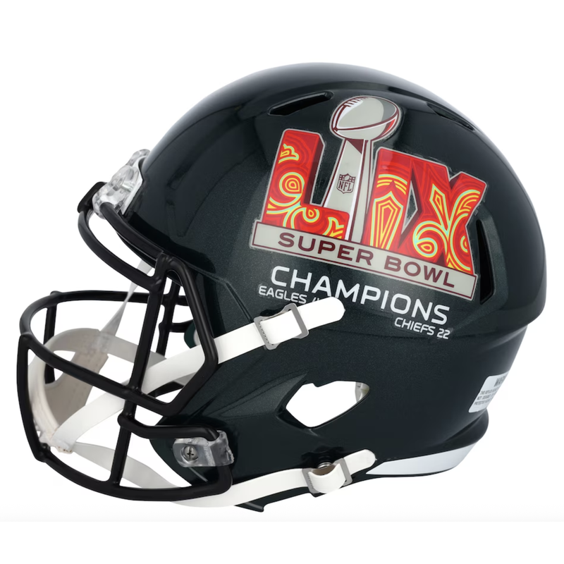 Saquon Barkley Autographed Eagles SB LIX Champions Logo Speed Helmet Fanatics