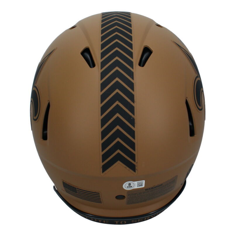 Rashid Shaheed Autographed New Orleans Saints 2023 STS Authentic Speed Helmet Beckett