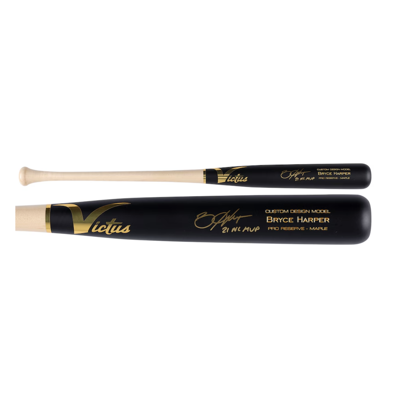 Bryce Harper Philadelphia Phillies Autographed "21 NL MVP" Phillies Victus Game Model Bat Fanatics
