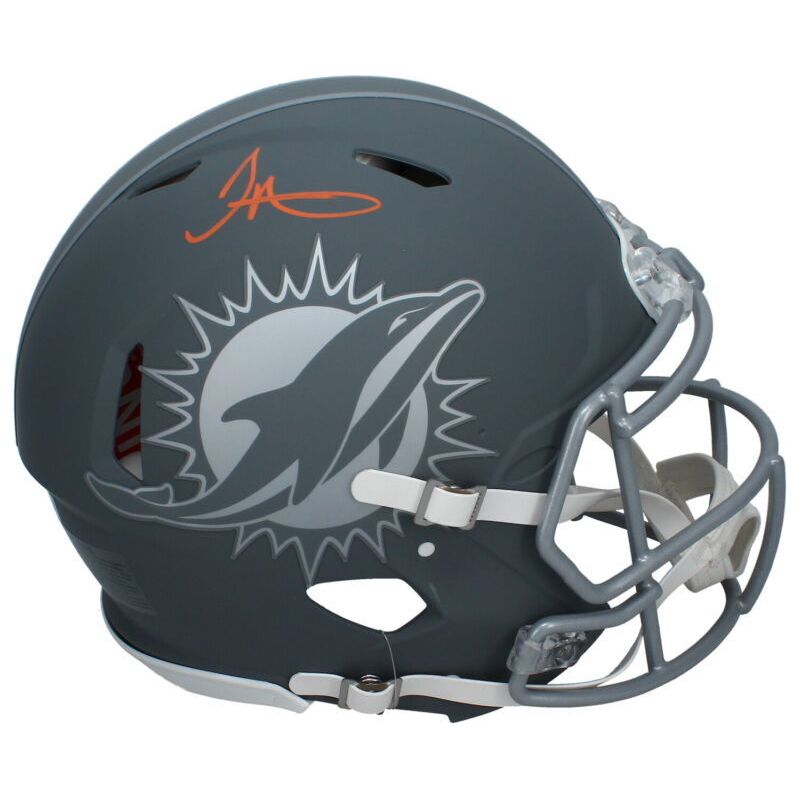 Tyreek Hill Autographed Miami Dolphins Slate Authentic Speed Helmet Beckett