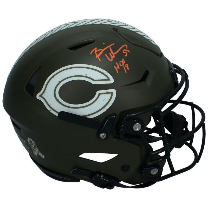 Brian Urlacher Autographed "HOF 18" Chicago Bears STS Speed Flex Helmet Beckett