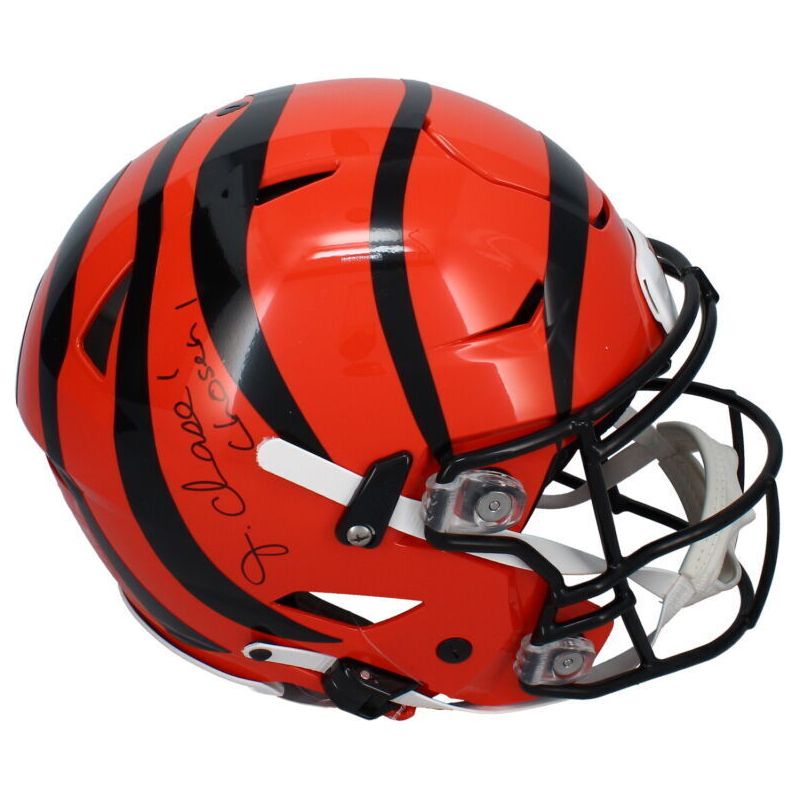 Ja'Marr Chase Autographed "Chosen 1" Authentic Bengals Speed Flex Helmet Beckett