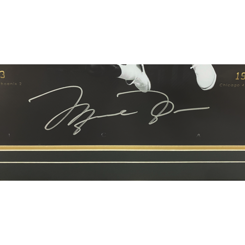 Michael Jordan Autographed Bulls "City of Rings Silver" Photograph UDA LE 23/123