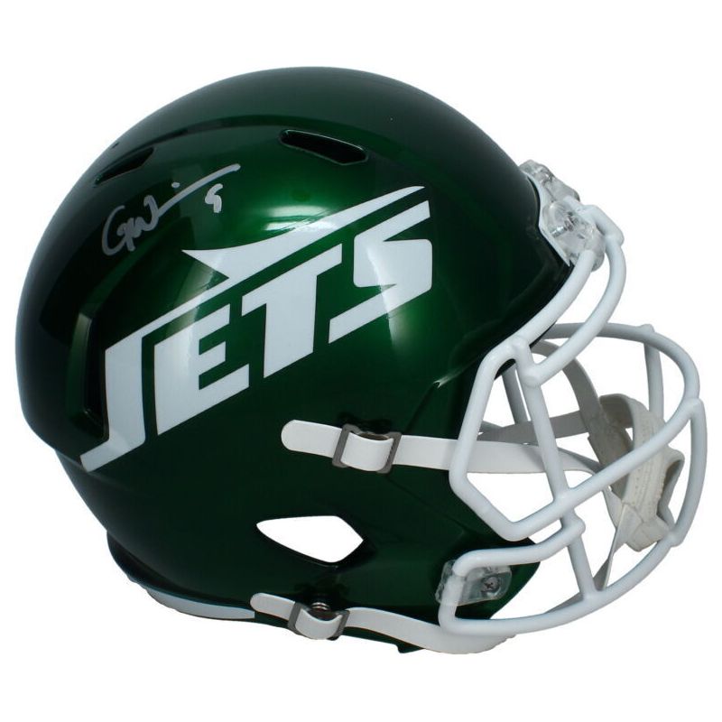 Garrett Wilson Autographed New York Jets 2024 Full Size Speed Helmet Fanatics