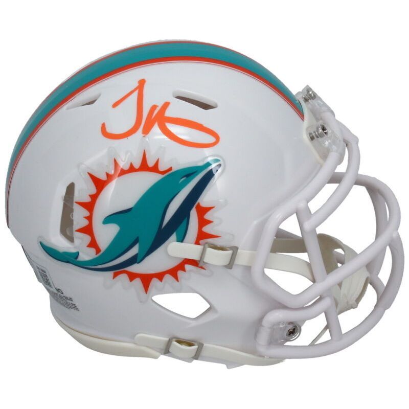 Tyreek Hill Autographed (Orange) Miami Dolphins Mini Speed Helmet Beckett
