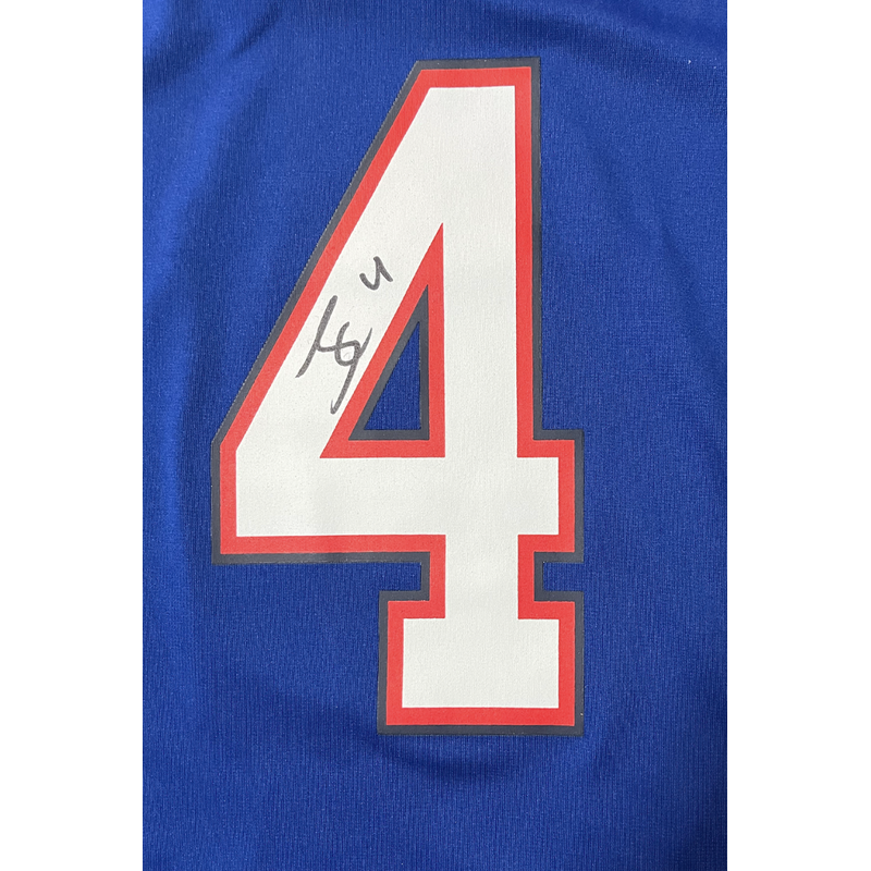 James Cook Autographed Buffalo Bills Nike Blue Game Jersey Beckett